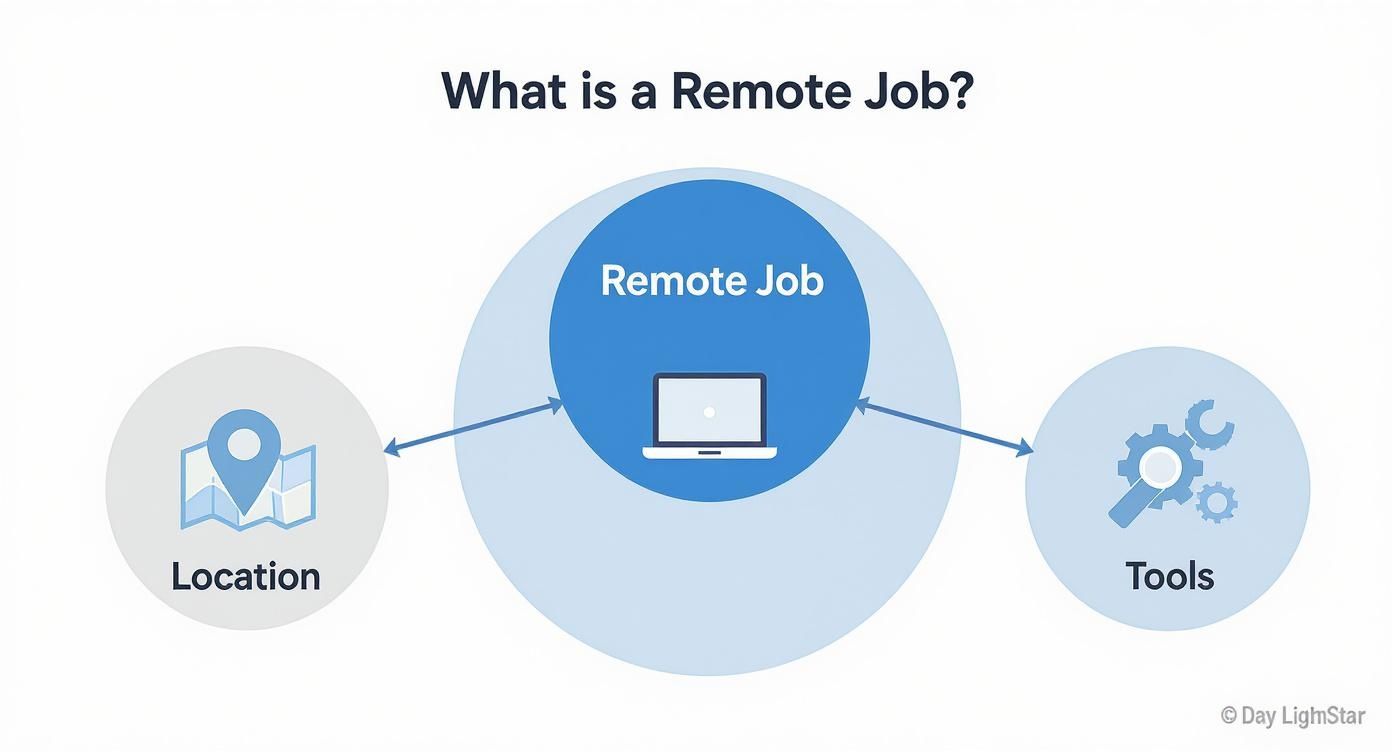 Infographic about what is a remote job