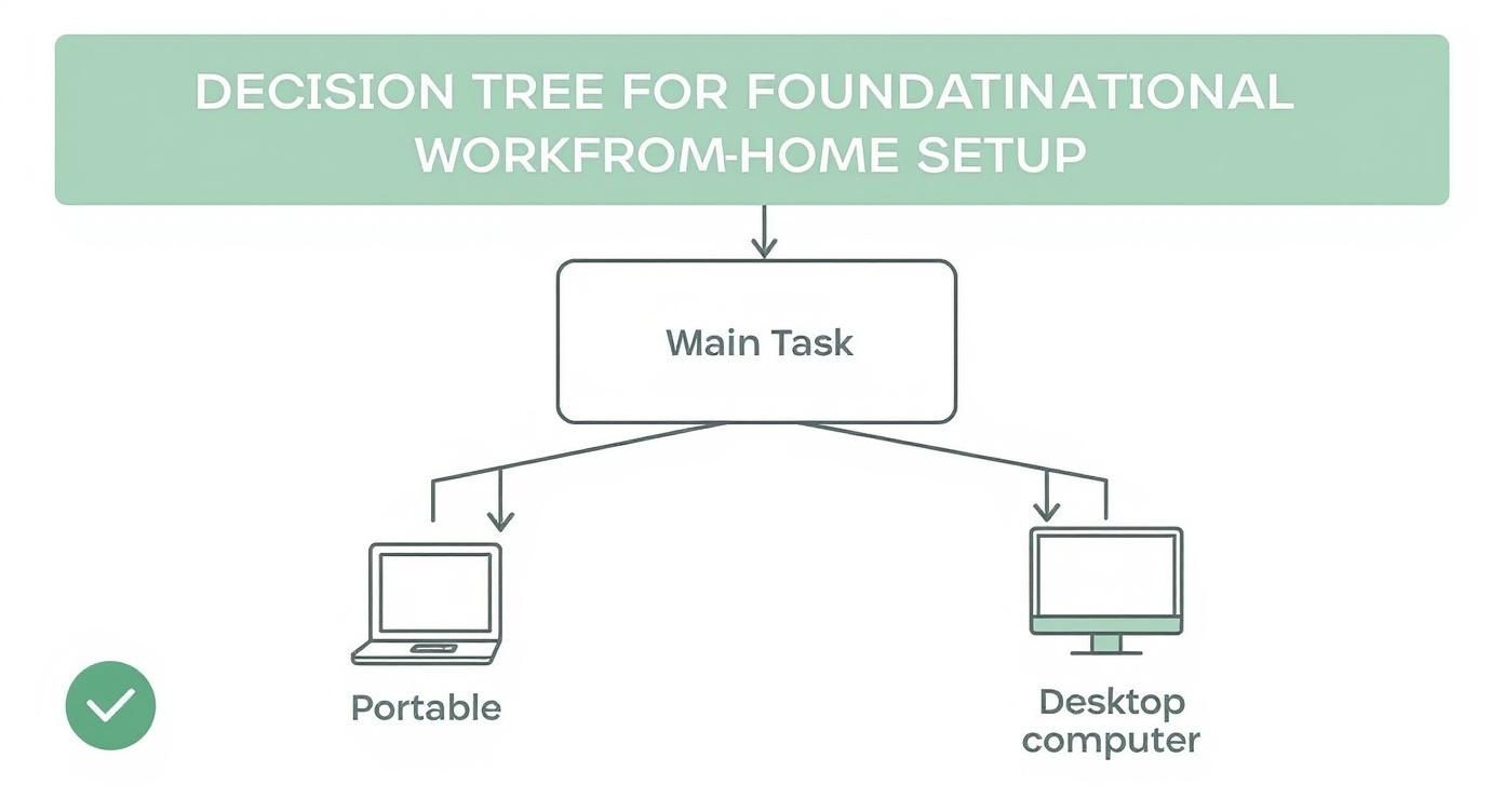 Infographic about work from home equipment