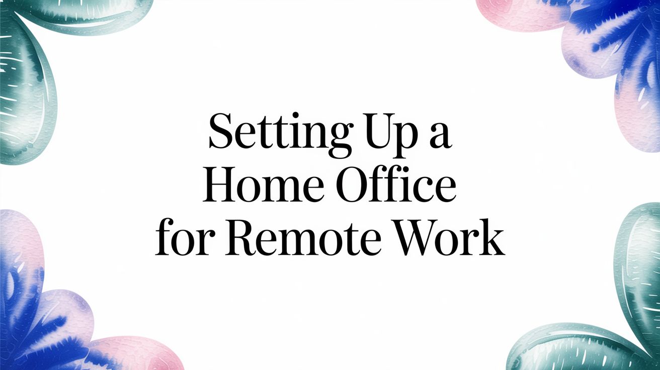 Setting Up a Home Office for Remote Work