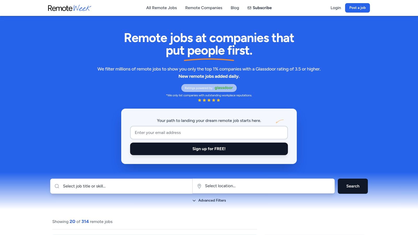 1. RemoteWeek: The Curated Choice for High-Quality Remote Roles
