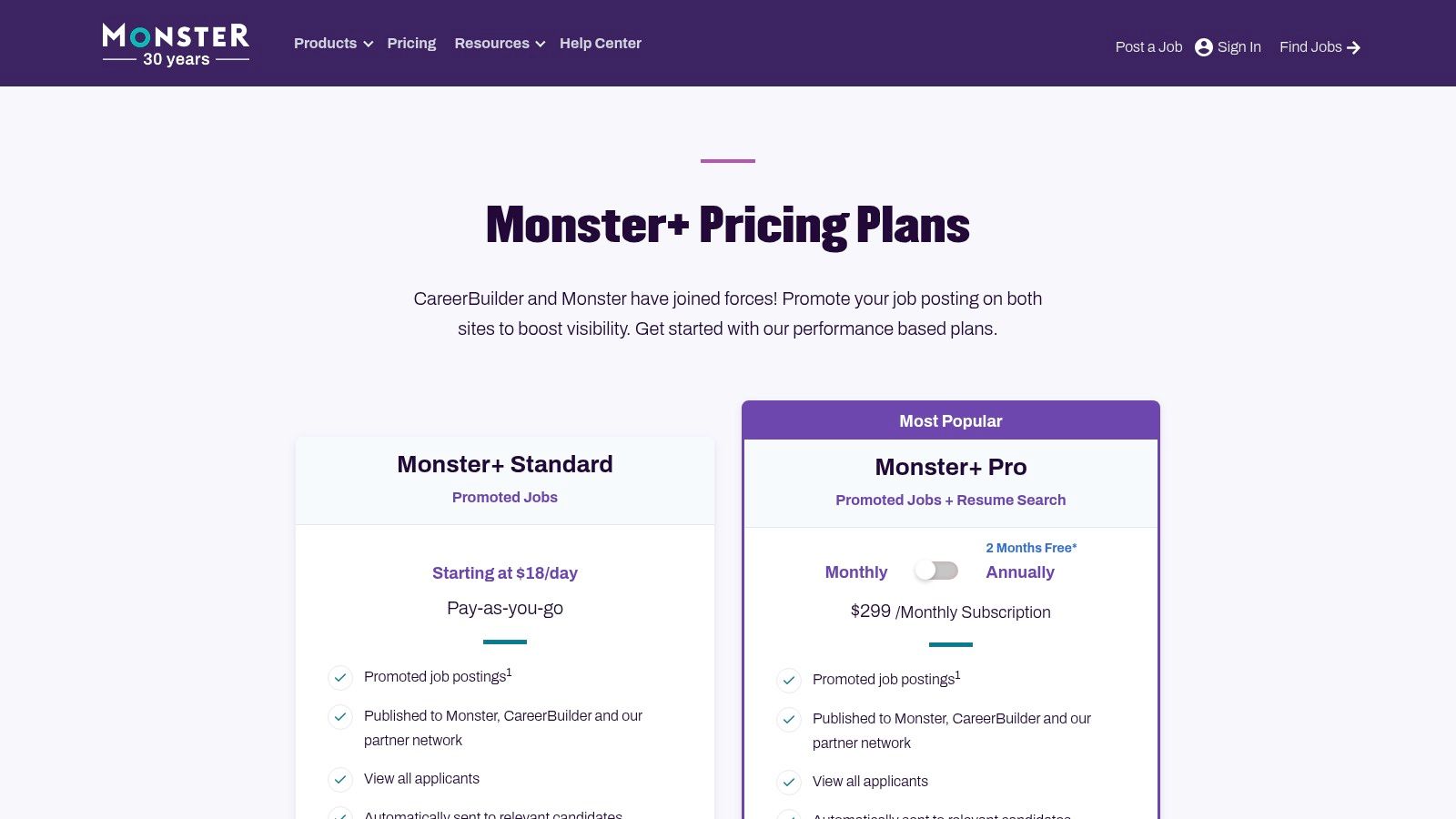 Monster (Monster+ for Employers)