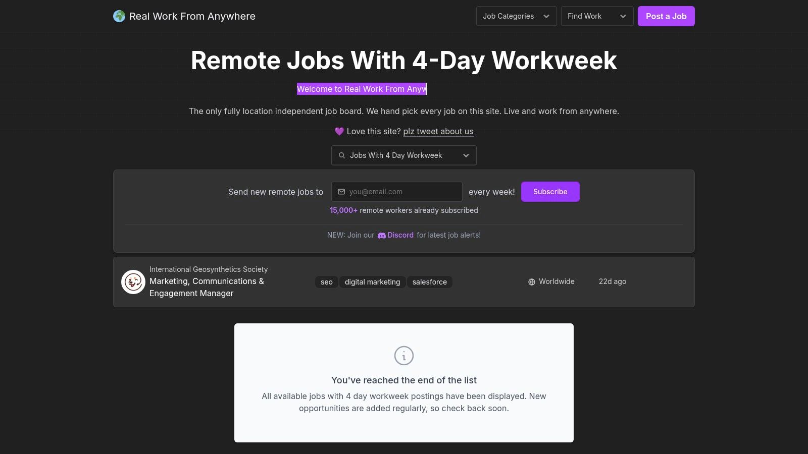 Real Work From Anywhere – “Remote Jobs With 4‑Day Workweek”