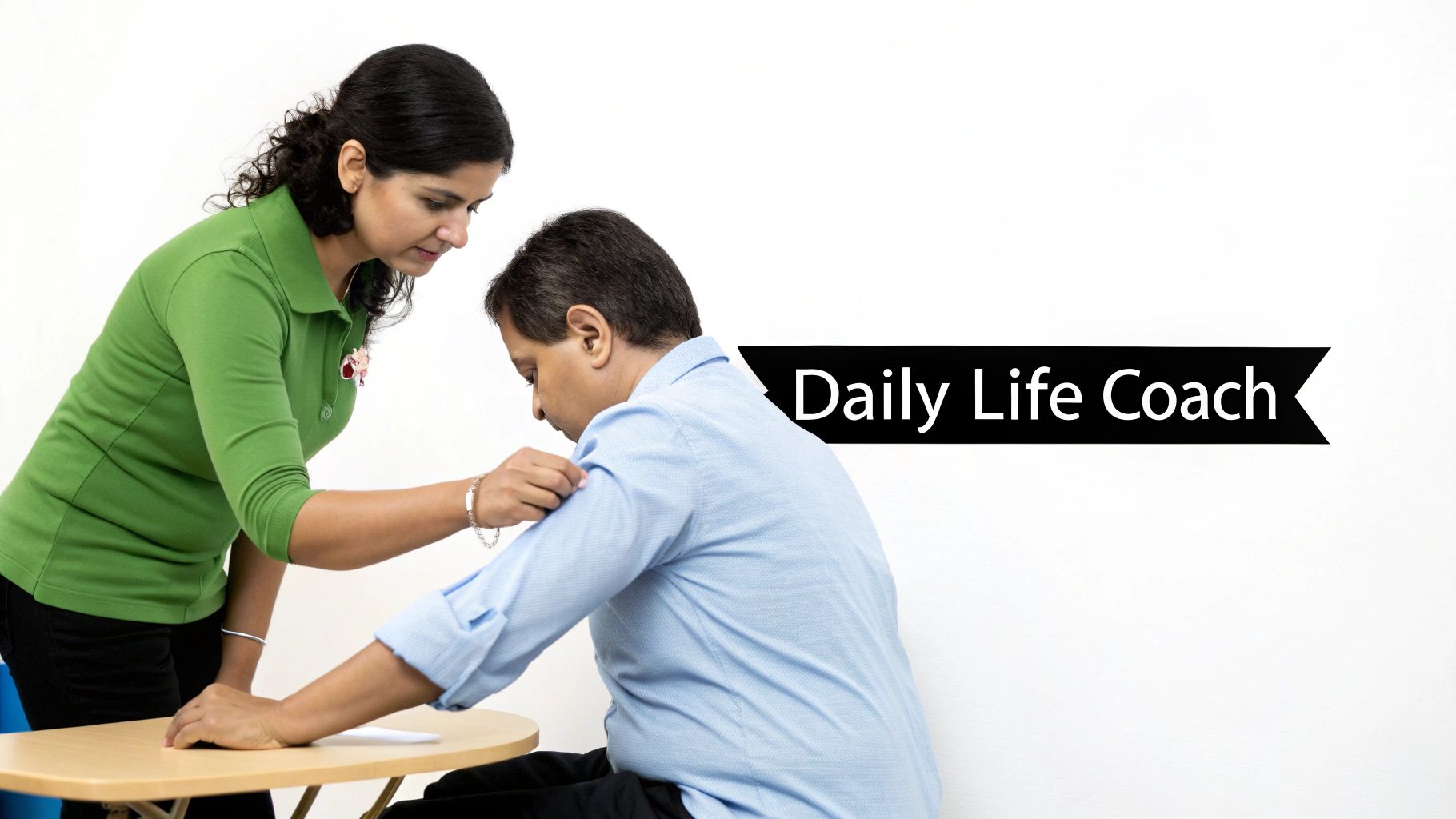 A child and an adult playing with building blocks together on the floor