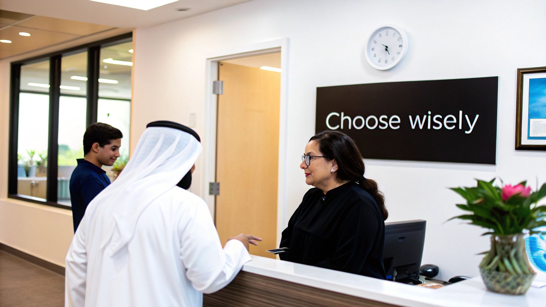 Occupational Therapy in Dubai a Complete Guide 3 A therapist and parent discuss a child's progress in a bright, welcoming therapy centre.