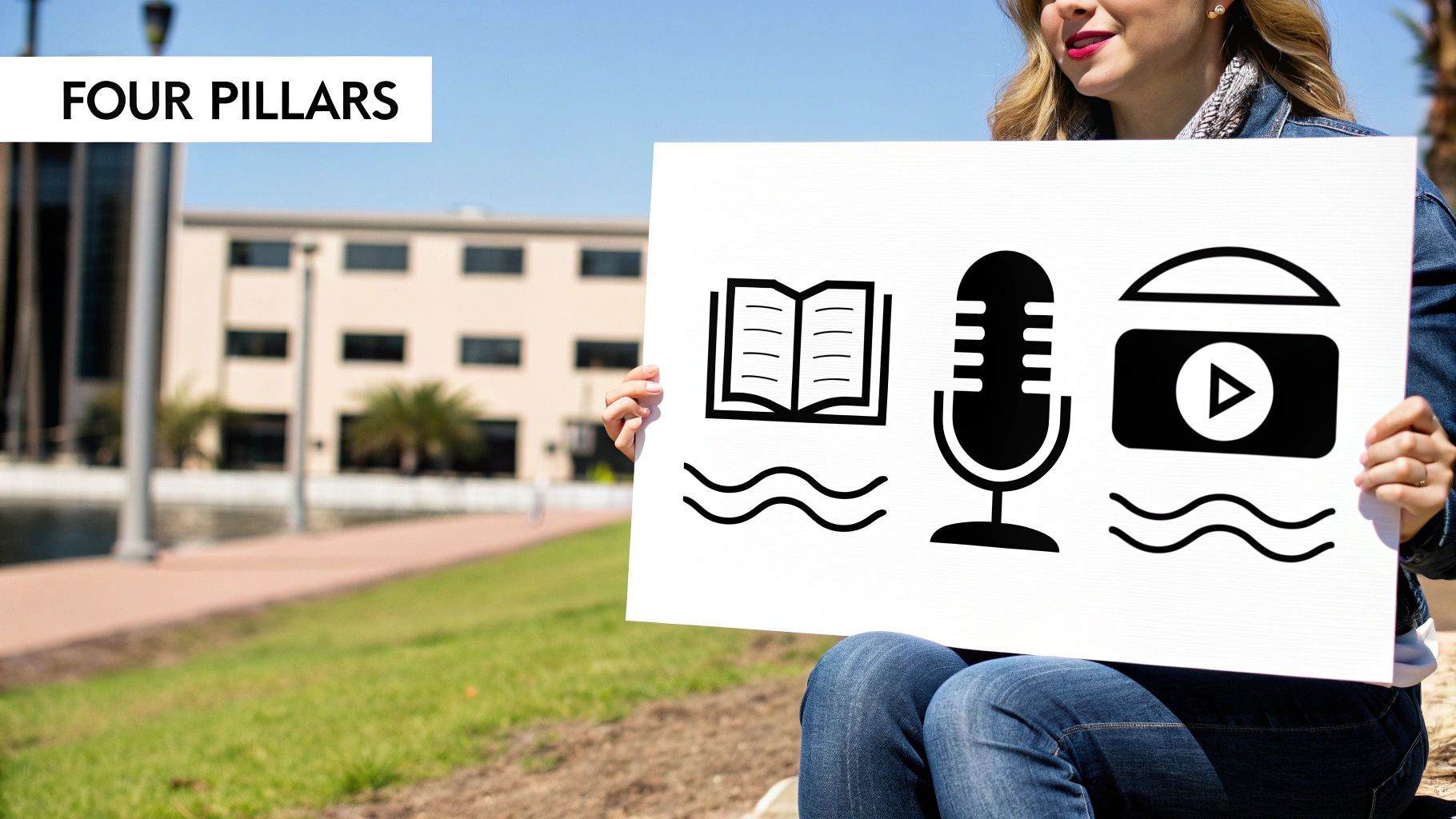 Four colourful, interlocking puzzle pieces representing articulation, language, fluency, and voice.