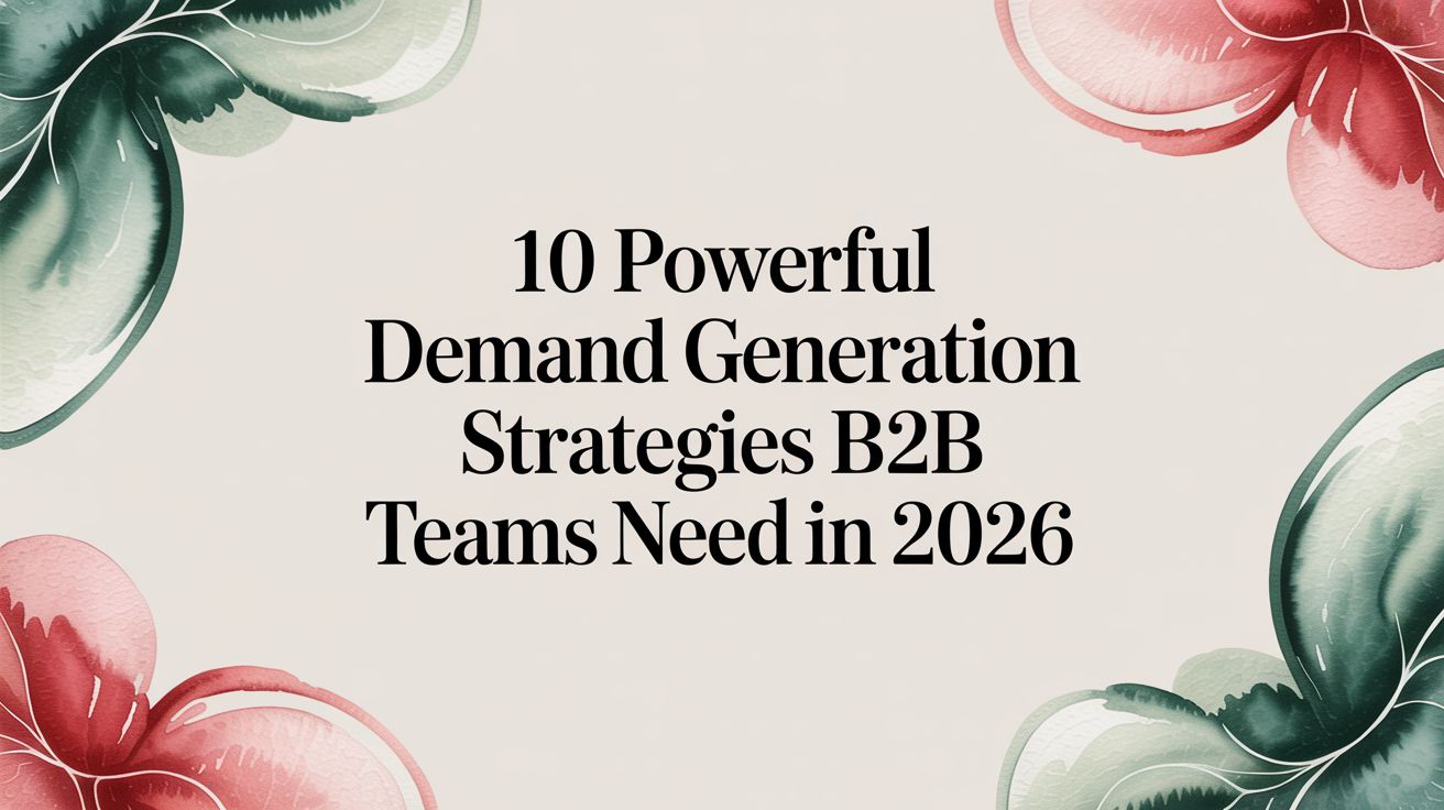 10 b2b Demand Generation Strategies for Teams Need in 2026