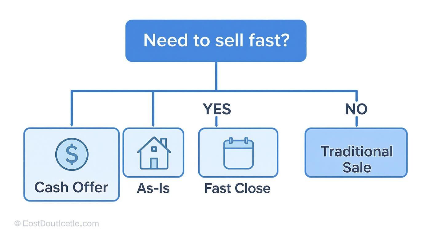Infographic about what is a quick sale of a house