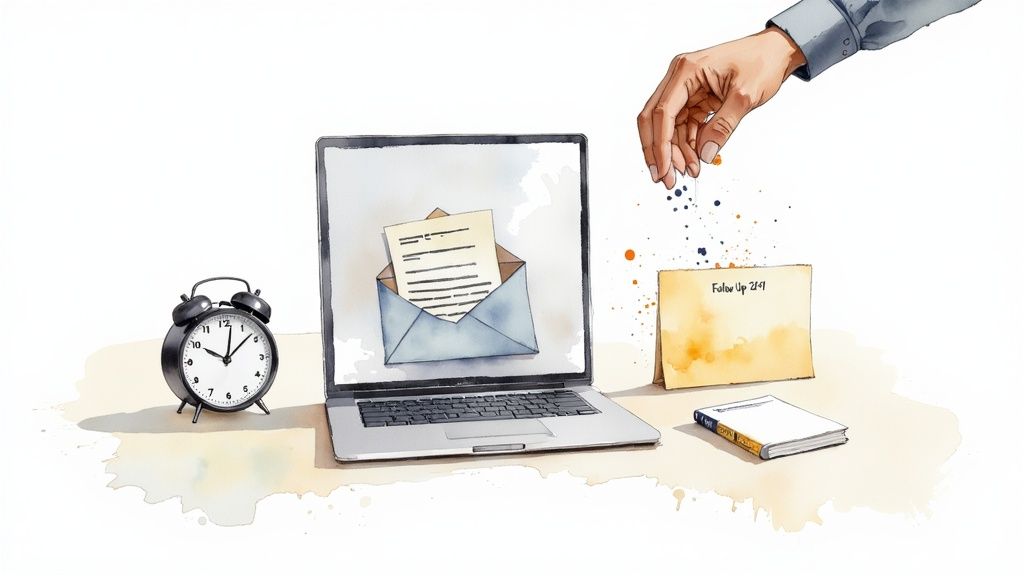 A real estate agent working on a laptop, illustrating a modern real estate email drip campaign strategy