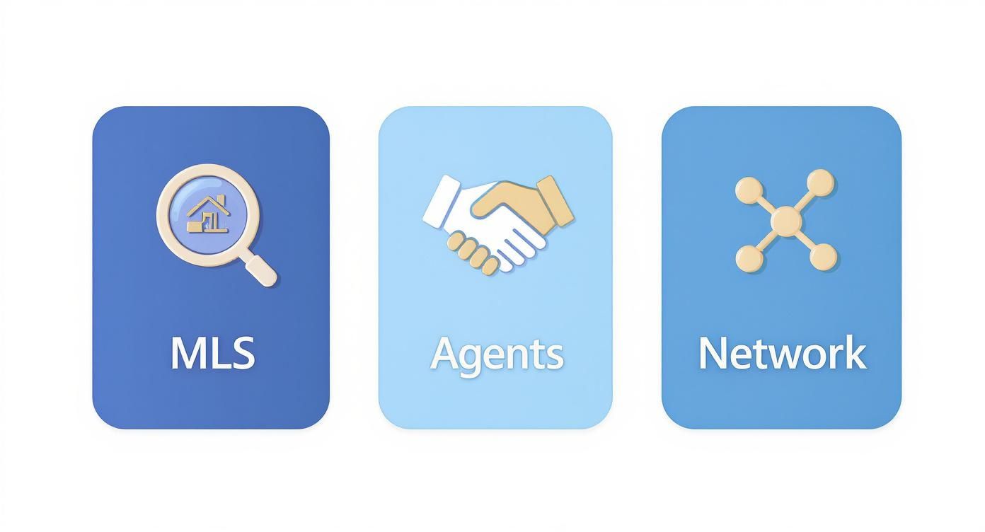 Infographic about how to find pre foreclosure homes