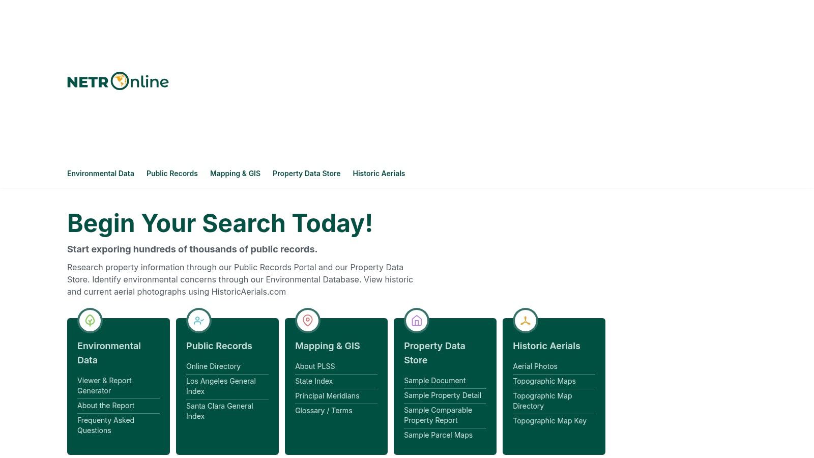 NETROnline (Nationwide Environmental Title Research)