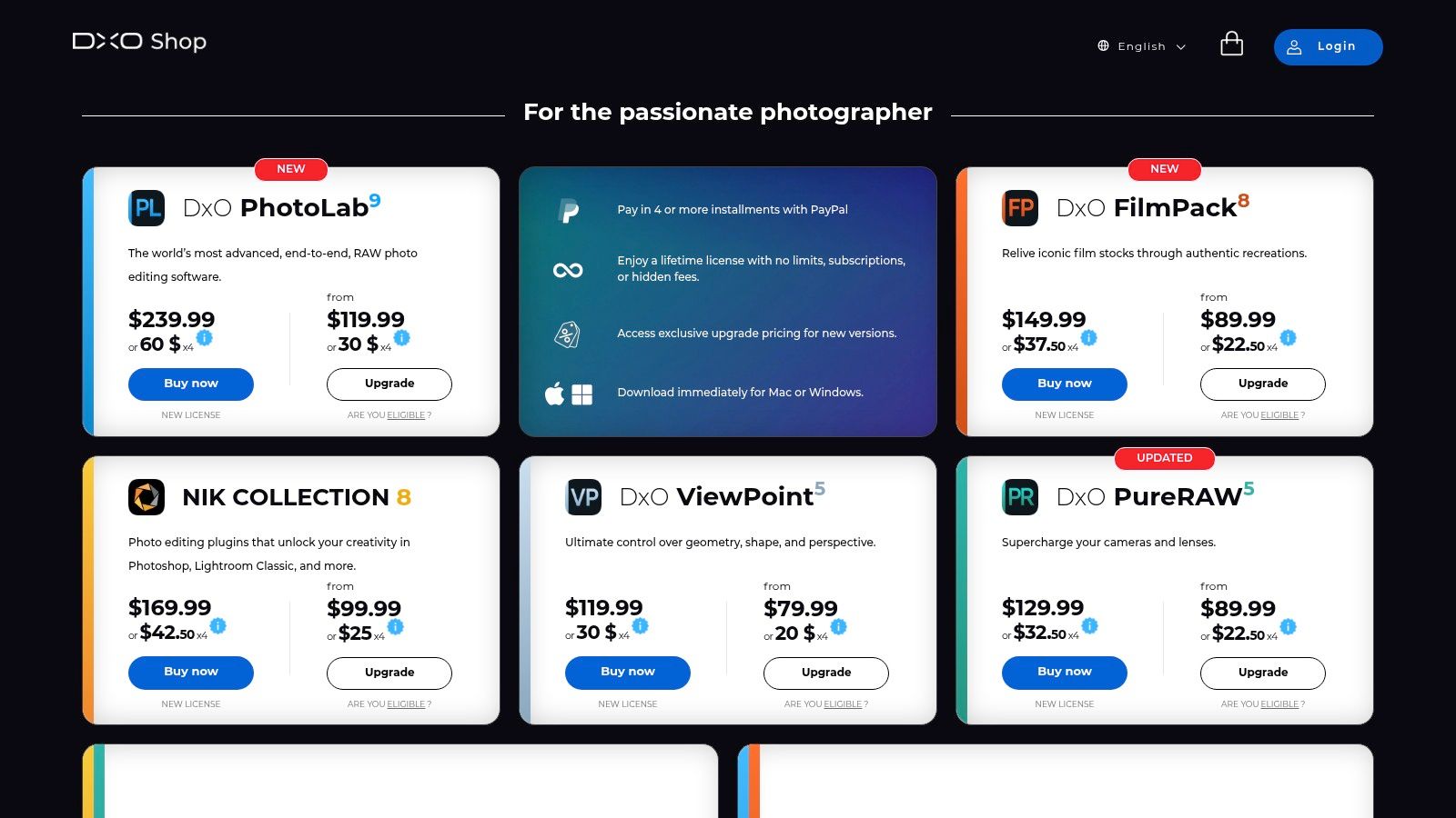 DxO PhotoLab (plus ViewPoint, PureRAW, Nik Collection)