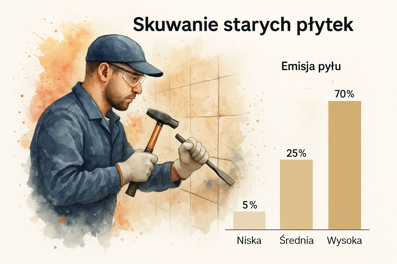 Infographic about remont łazienki krok po kroku