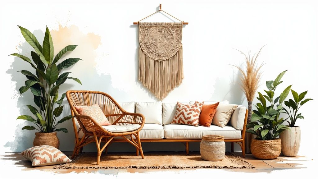Boho chic z naturalnymi materiałami
