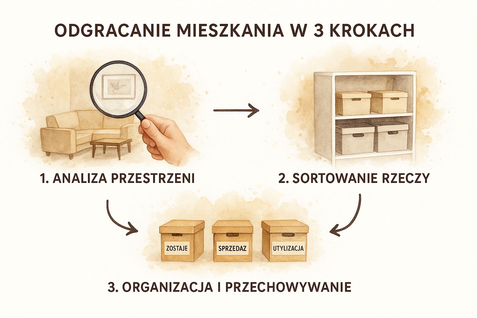 Infographic about odgracanie mieszkania