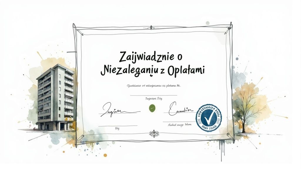 Zaświadczenie o Niezaleganiu z Opłatami (Certificate of No Arrears)