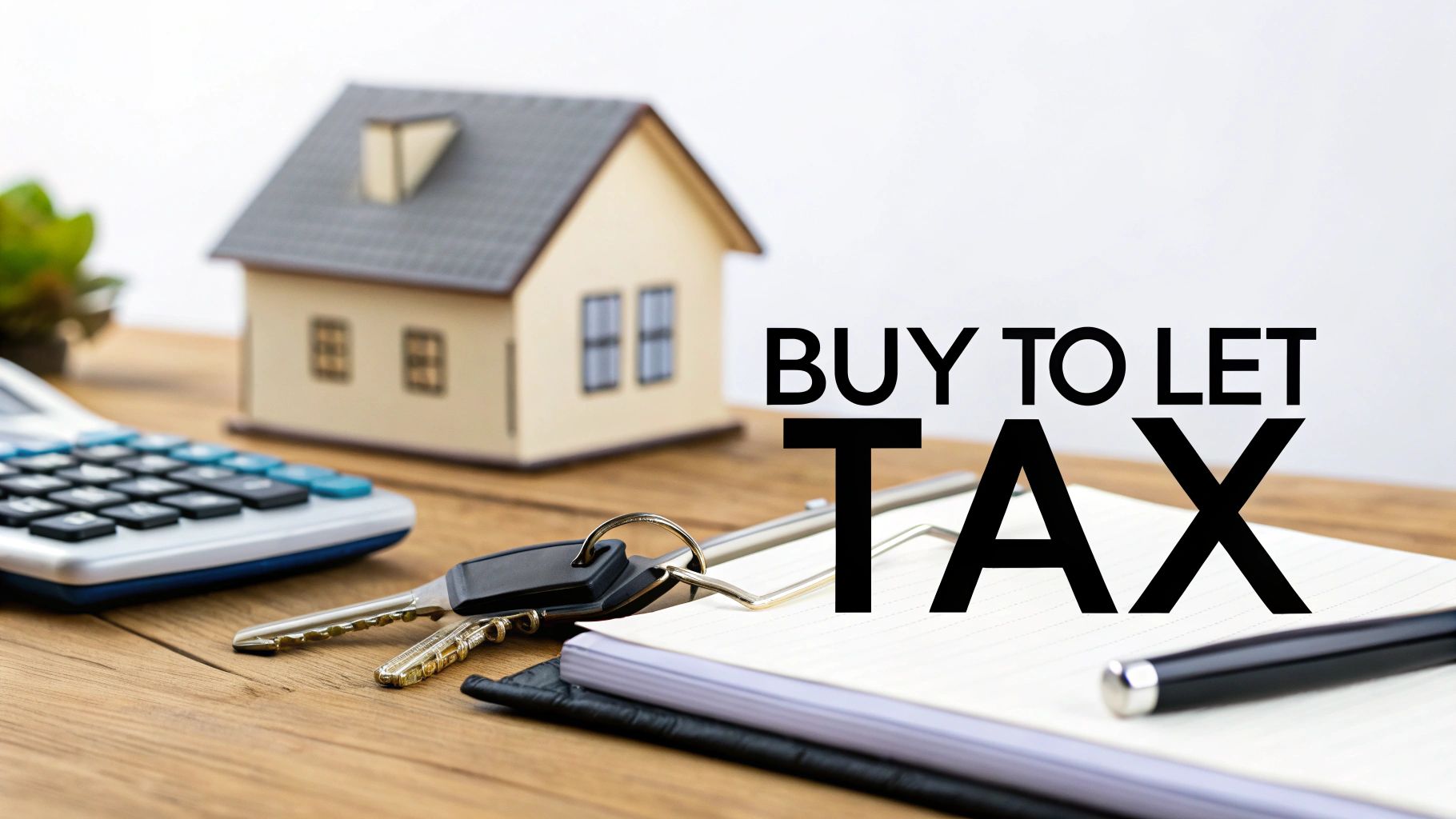 A stack of coins and keys next to a miniature house, symbolizing property investment and taxes.
