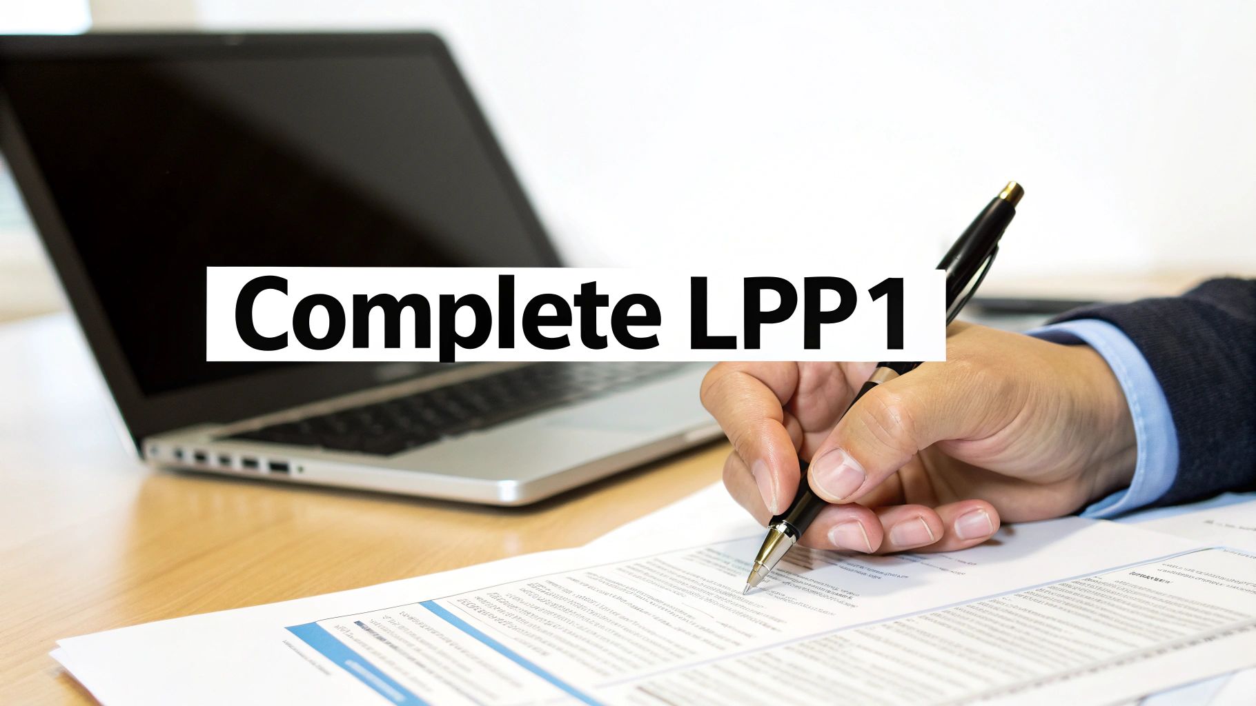 An image of the LPP1 form with highlighted sections, making it look less intimidating.