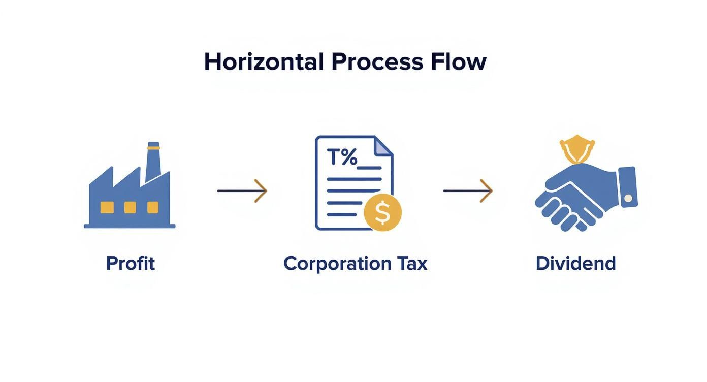 Infographic about company tax dividends