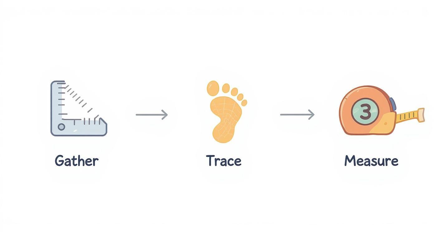 Infographic about measuring childrens feet