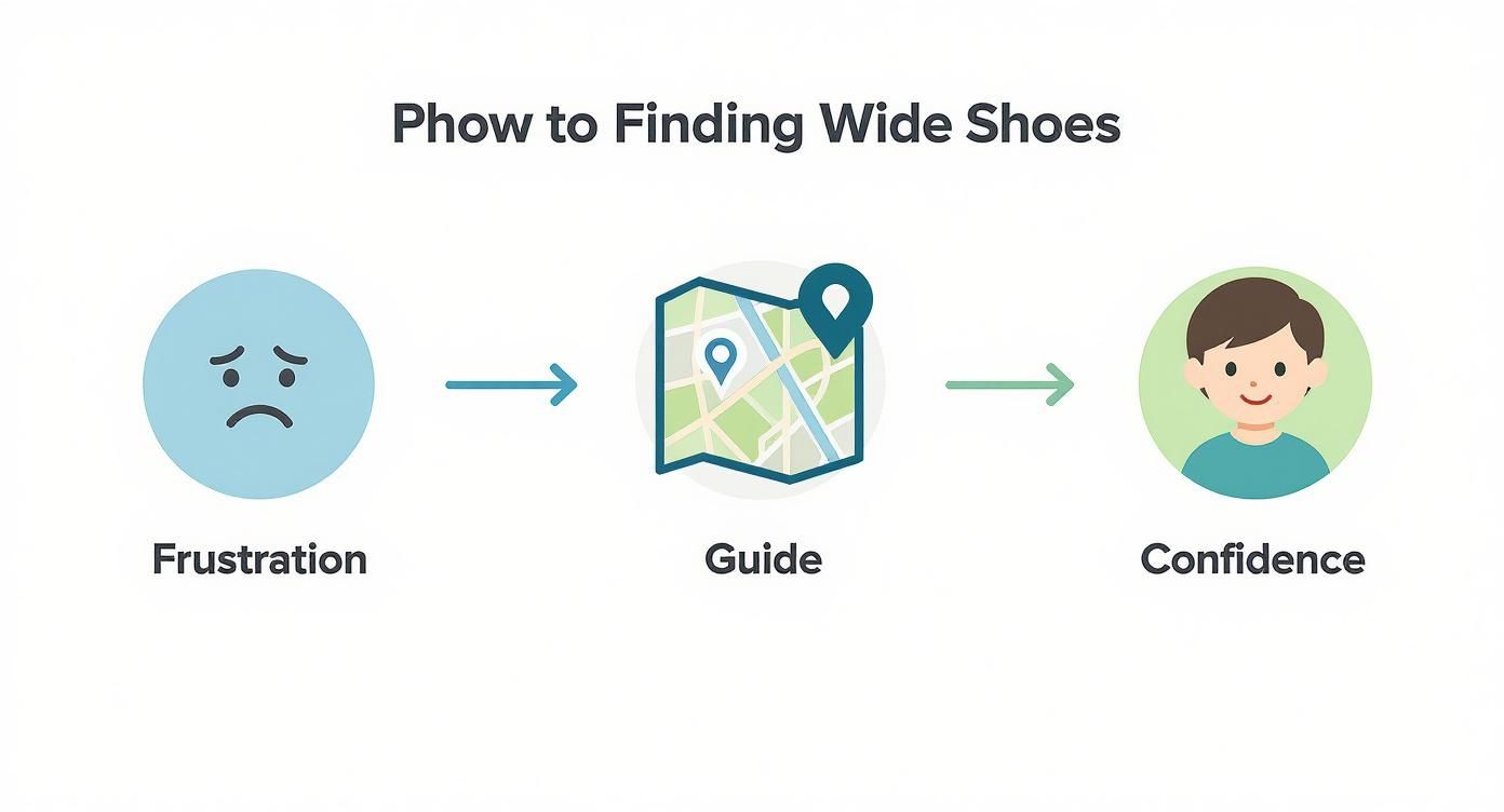 Infographic about shoes for kids with wide feet