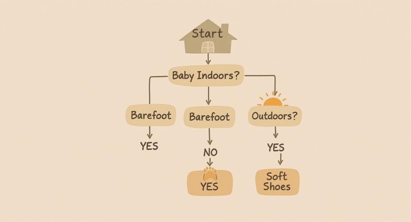 Infographic about do newborns need shoes