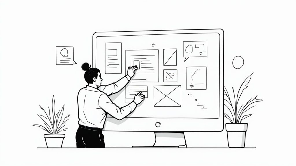 Image of a person thinking about website redesign