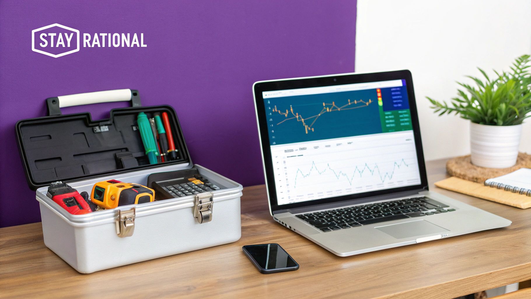 A person using a toolkit to repair a complex machine, symbolizing the tools needed to navigate crypto FUD.