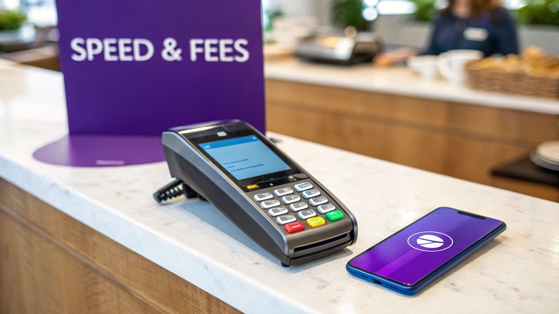 A digital image showing a secure transaction with padlocks and network lines, representing transaction security.