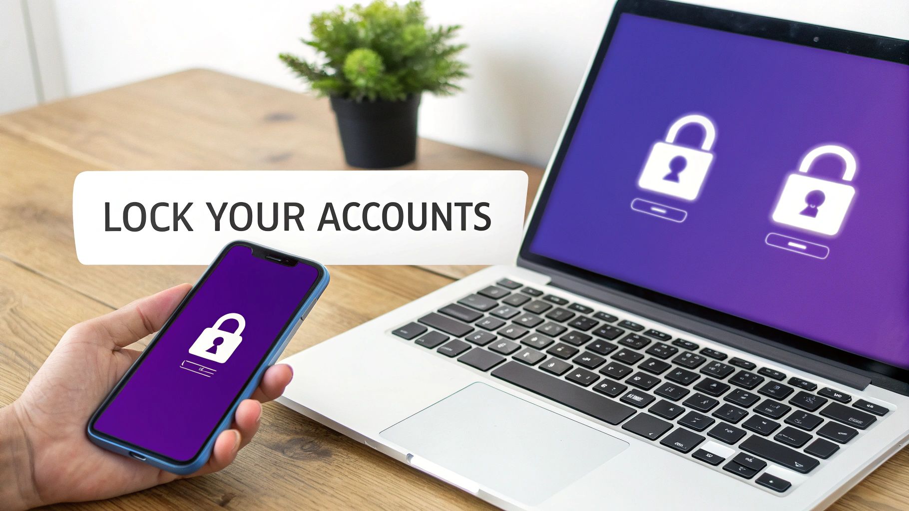 A fortress with a digital lock on the main gate, symbolizing strong digital account security.