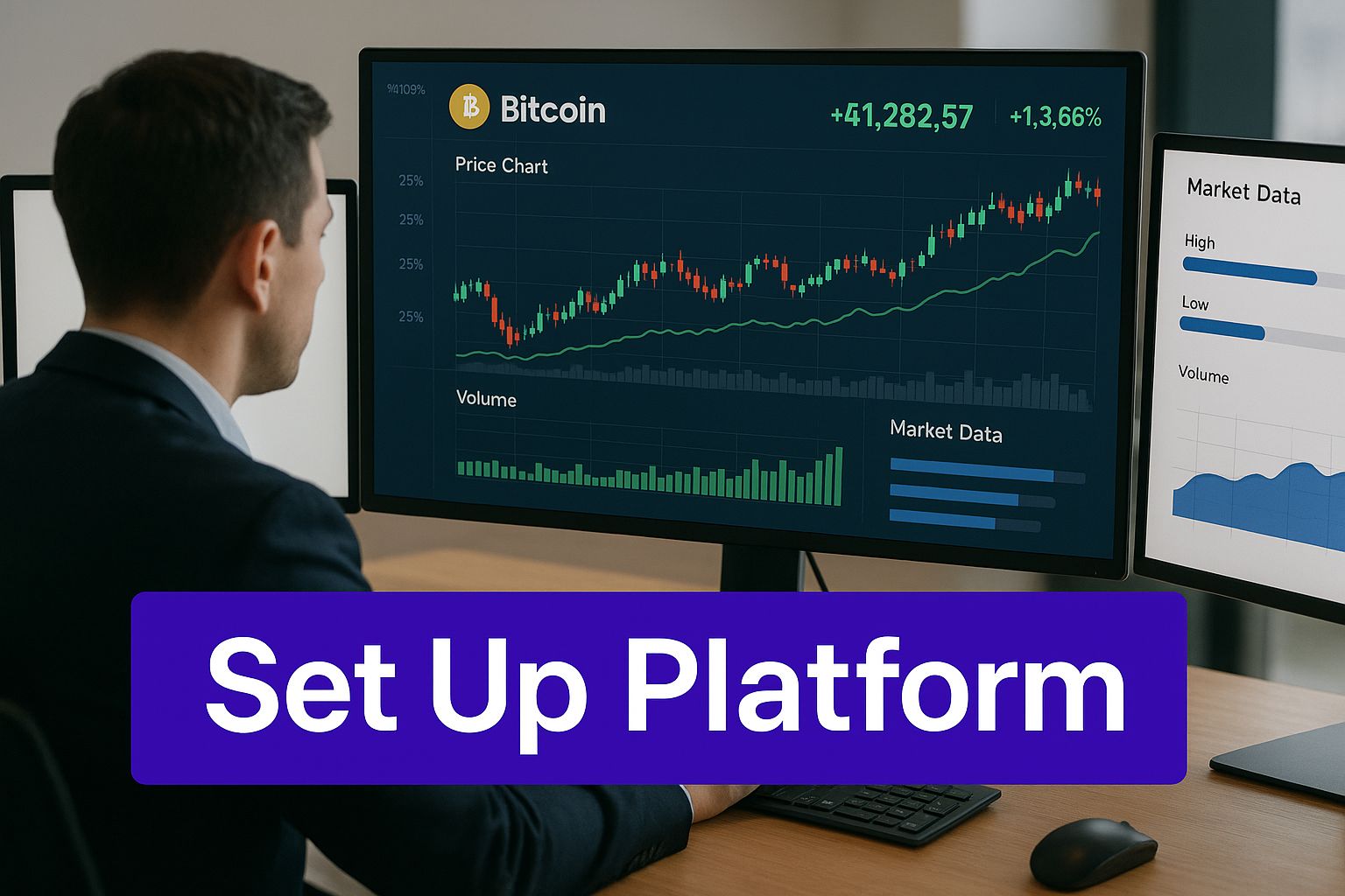 Infographic about how to day trade bitcoin