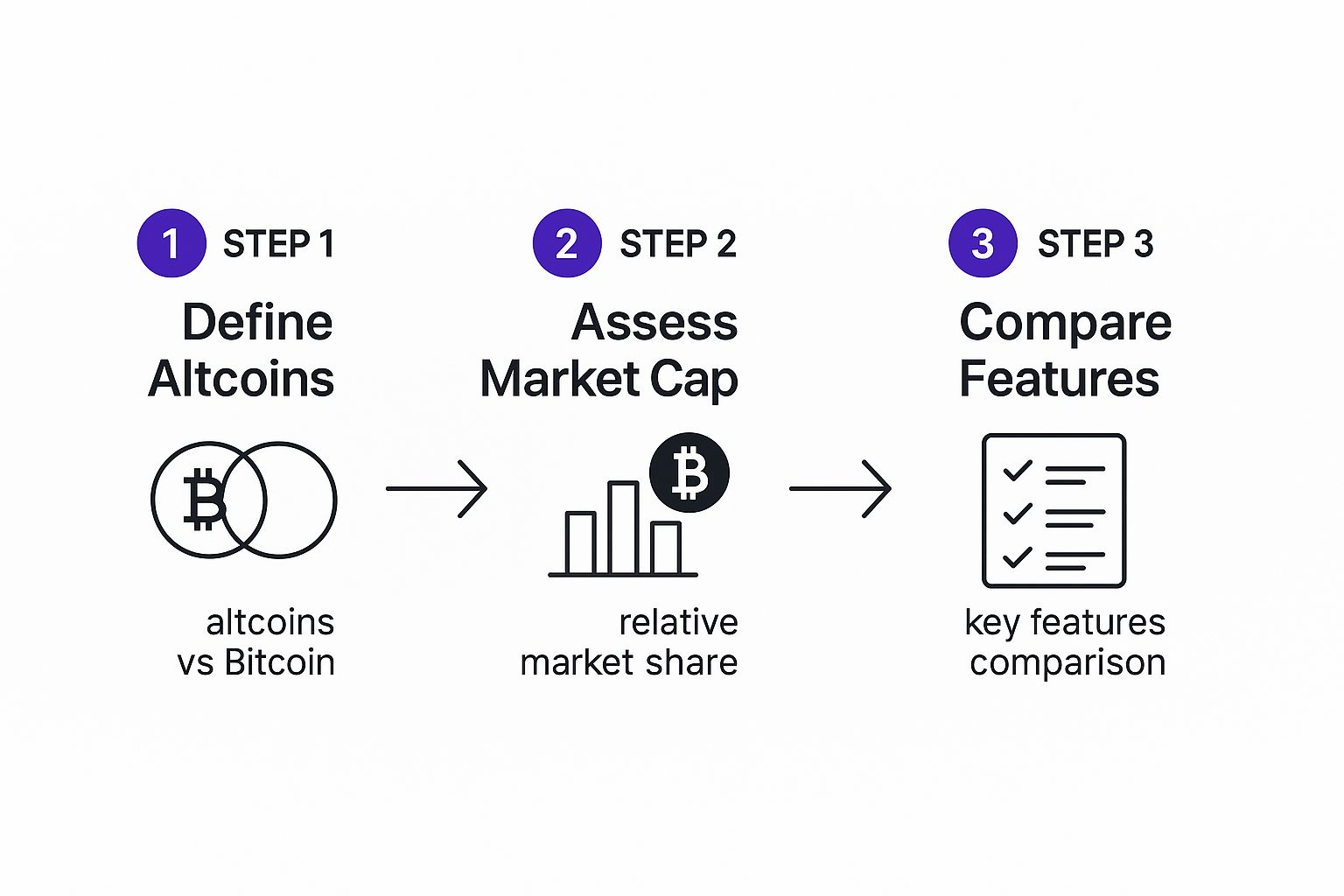 Infographic about how to trade altcoins