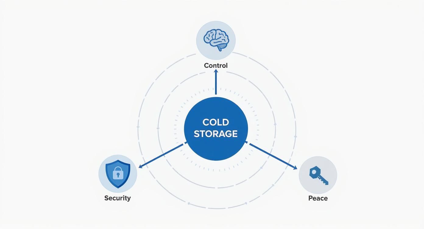Infographic about what is cold storage crypto