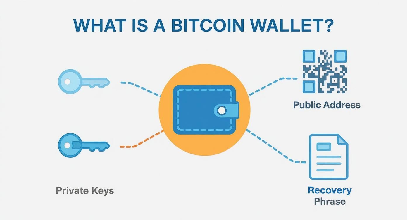 Infographic about how to setup a bitcoin wallet