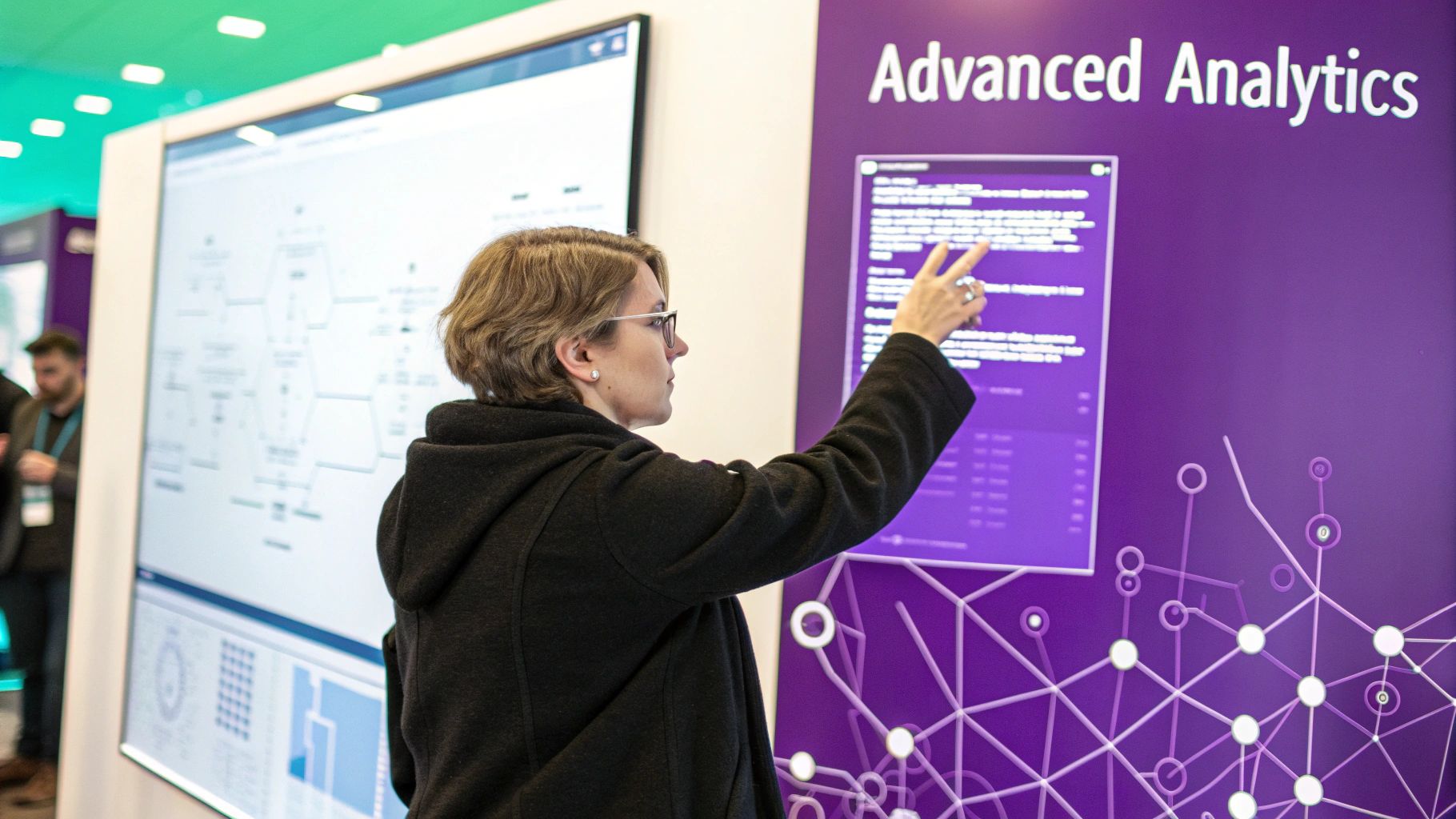 A trader at a multi-monitor setup, evaluating different crypto charts and data dashboards