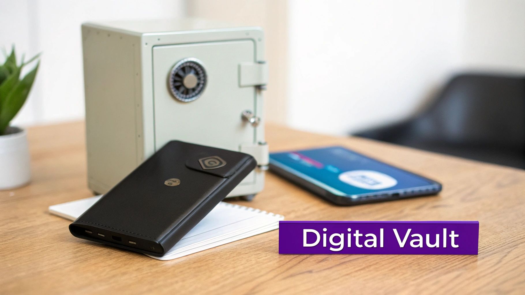 A secure physical vault representing crypto cold storage