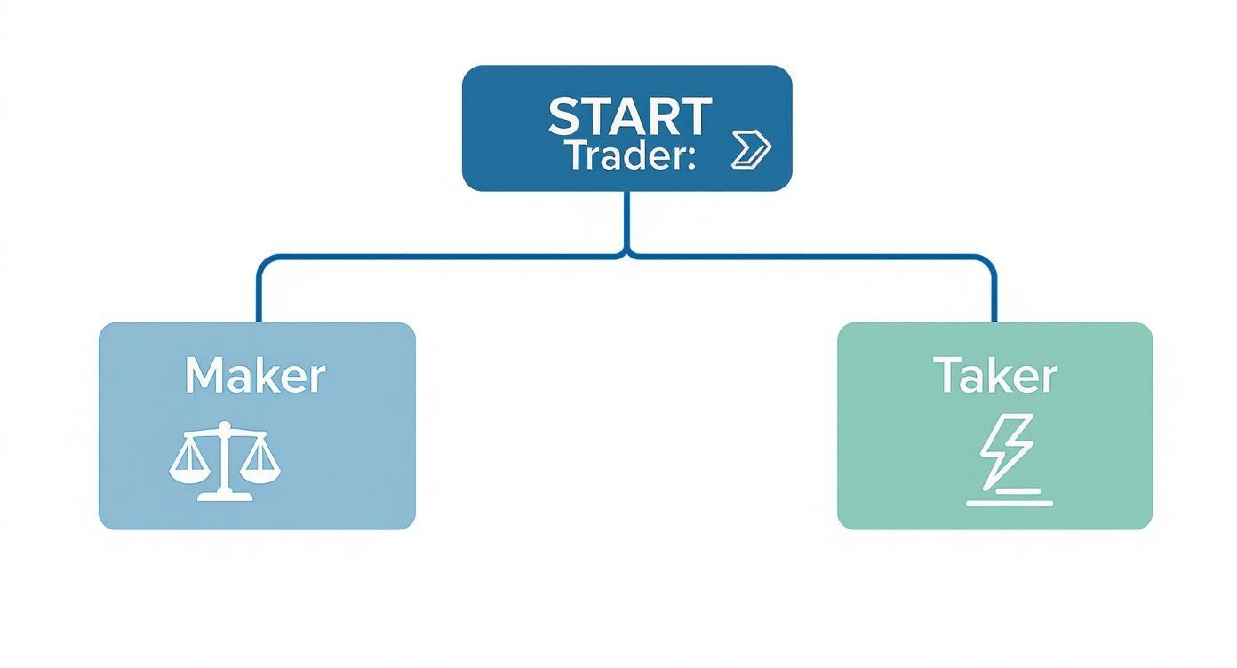 Infographic about market maker vs market taker