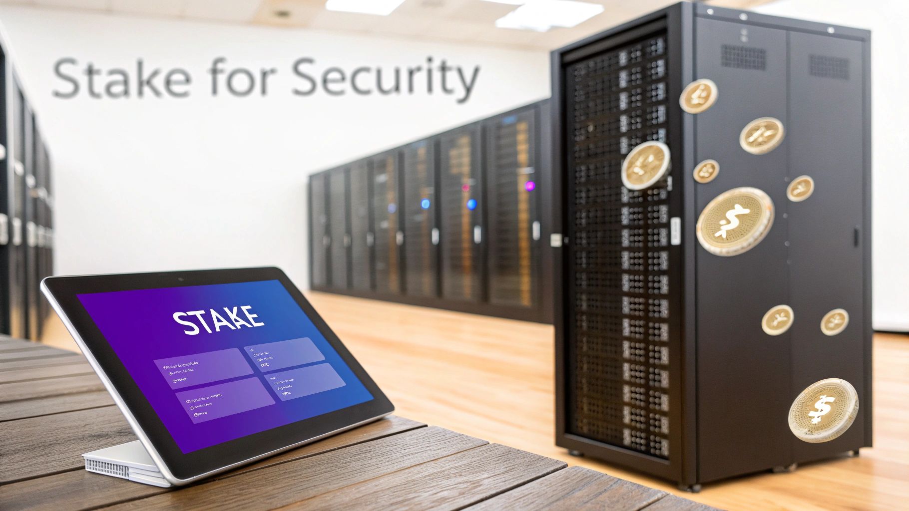 A visual representation of interconnected blockchain nodes, illustrating how staking secures the network through collective participation.