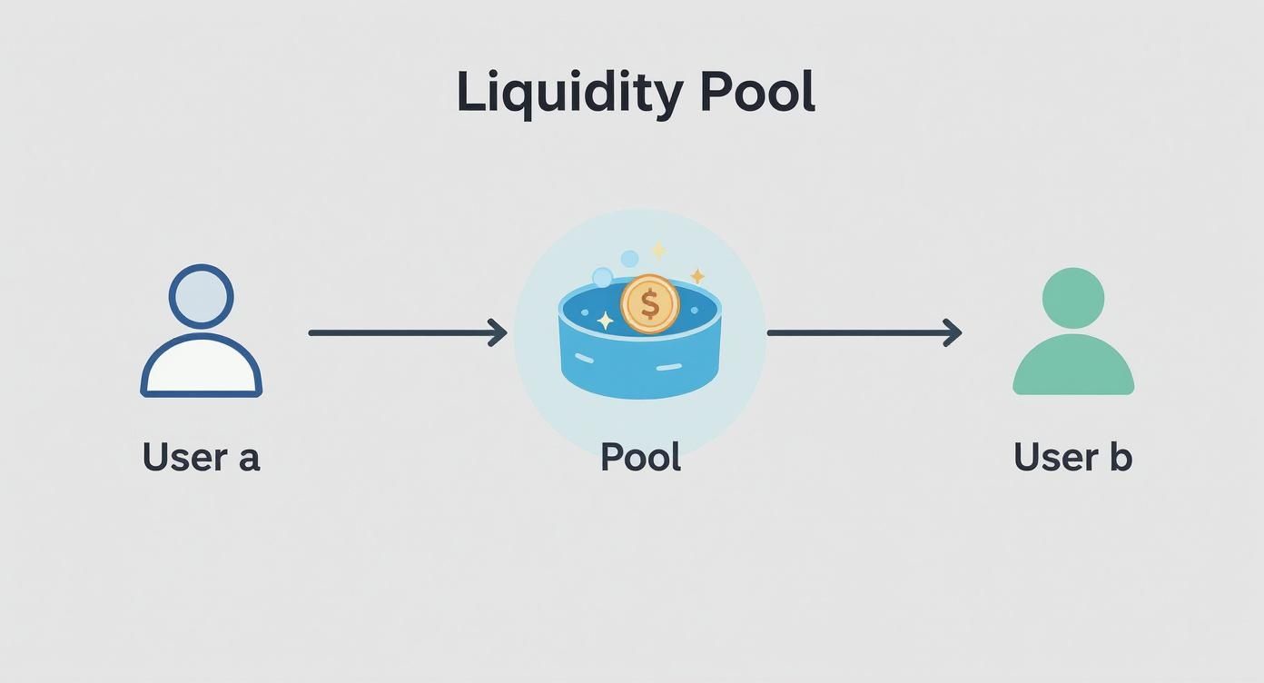 Infographic about what is a liquidity pool
