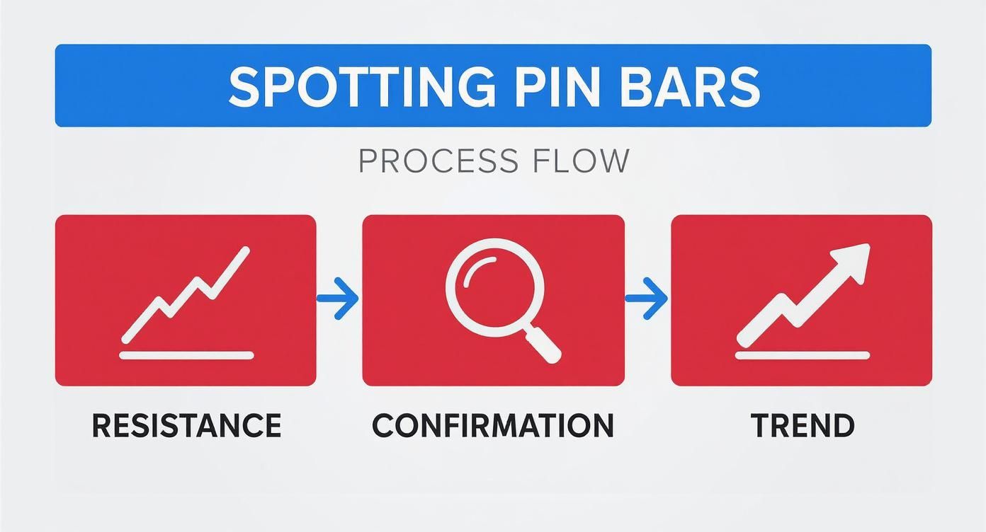 Infographic about bearish pin bar