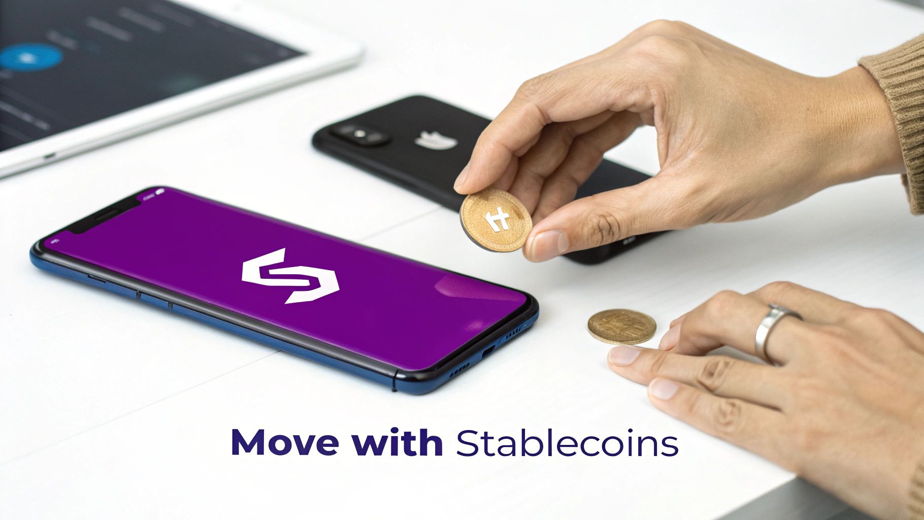 A visual representation of stablecoins like USDC and USDT, symbolizing stability in the crypto market.