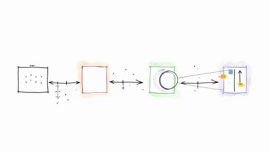 A visual representation of data points being analyzed on a digital interface, symbolizing fairness and transparency in AI models.