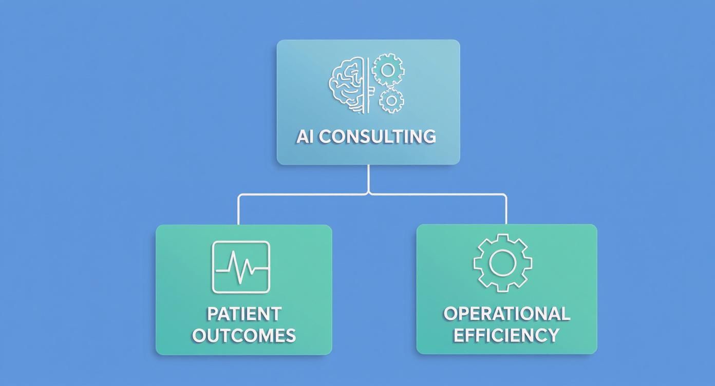 Infographic about healthcare ai consulting