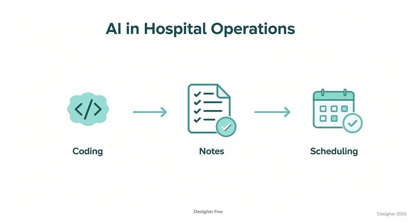 Infographic about how can hospitals use ai for better patient care
