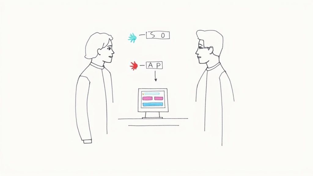 A doctor reviewing patient notes on a tablet, illustrating the use of an AI powered medical scribe.