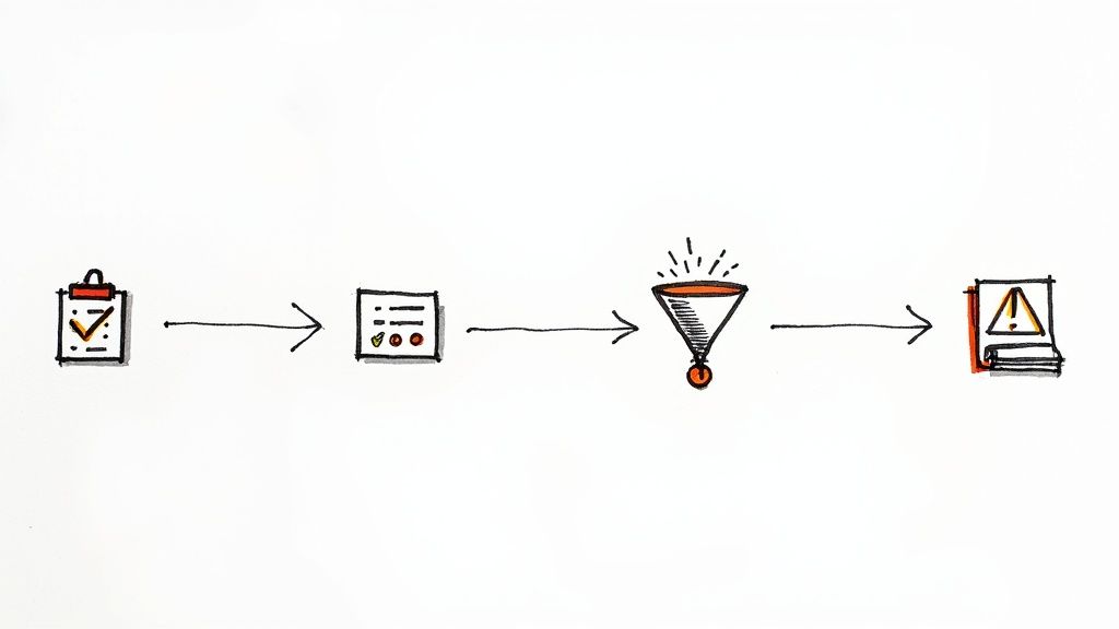 An illustration showing AI transforming revenue cycle management processes, with gears and data streams flowing seamlessly.