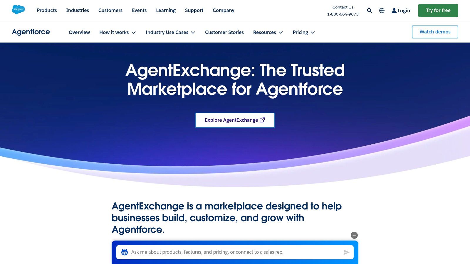Salesforce AgentExchange (evolution of AppExchange for agentic AI)