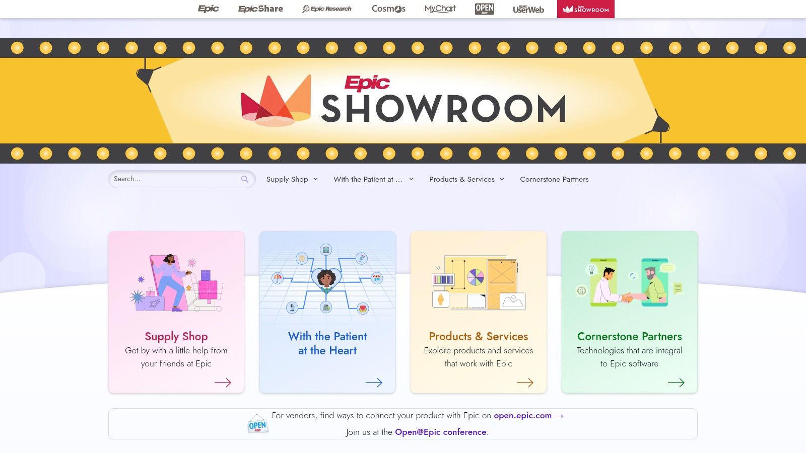 Epic Showroom / Epic Connection Hub (EHR app directory)