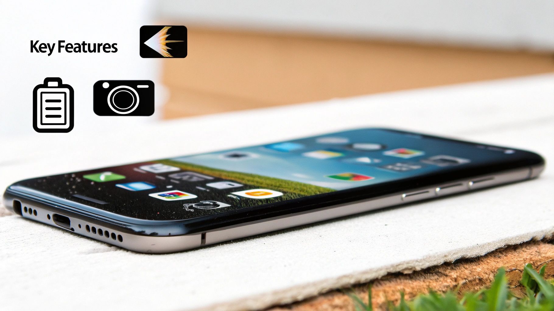 A person choosing between several Android phones laid out on a table.
