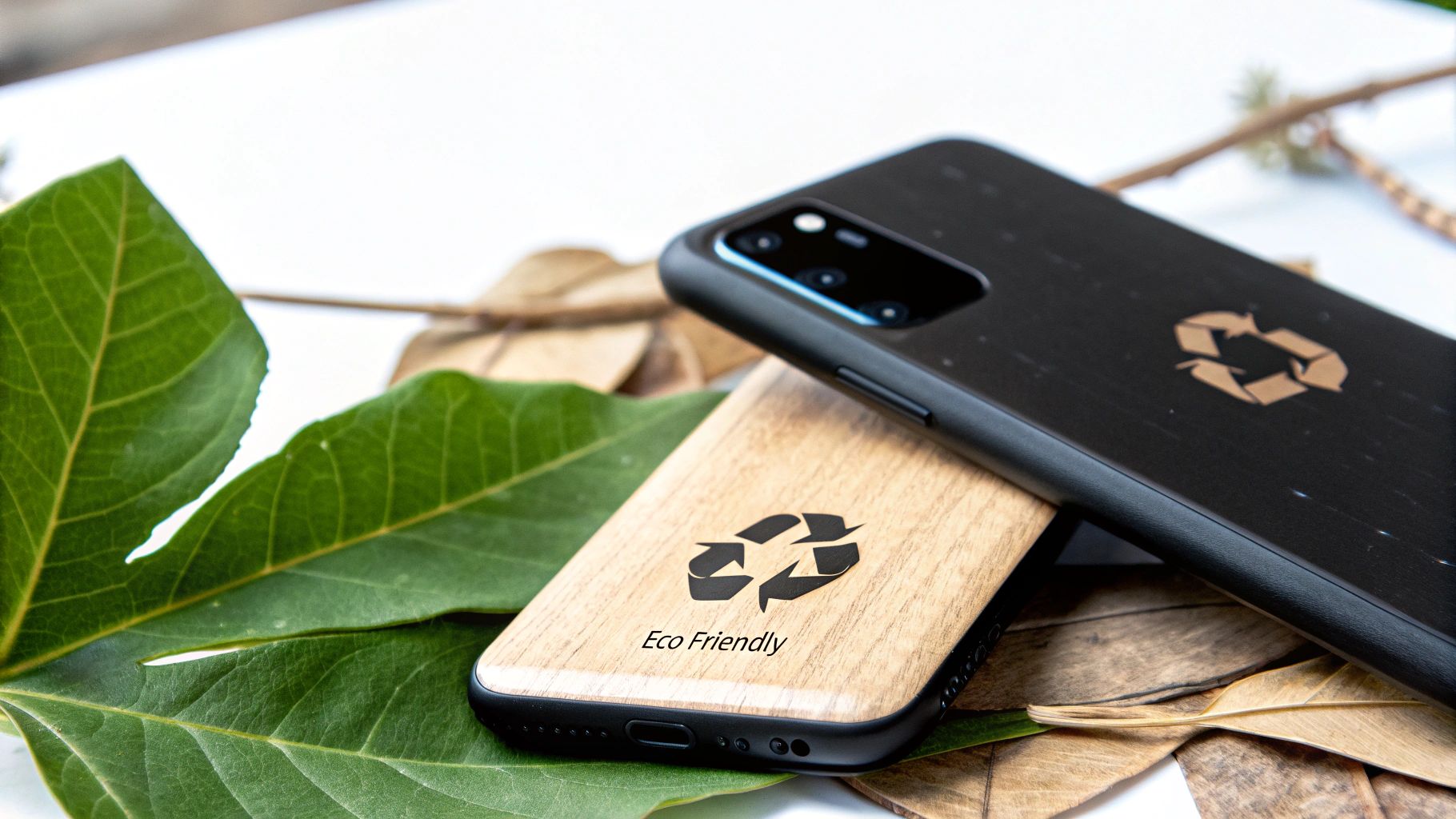 A person holding a phone and a clipboard with a checklist on it, ready to buy a refurbished phone.