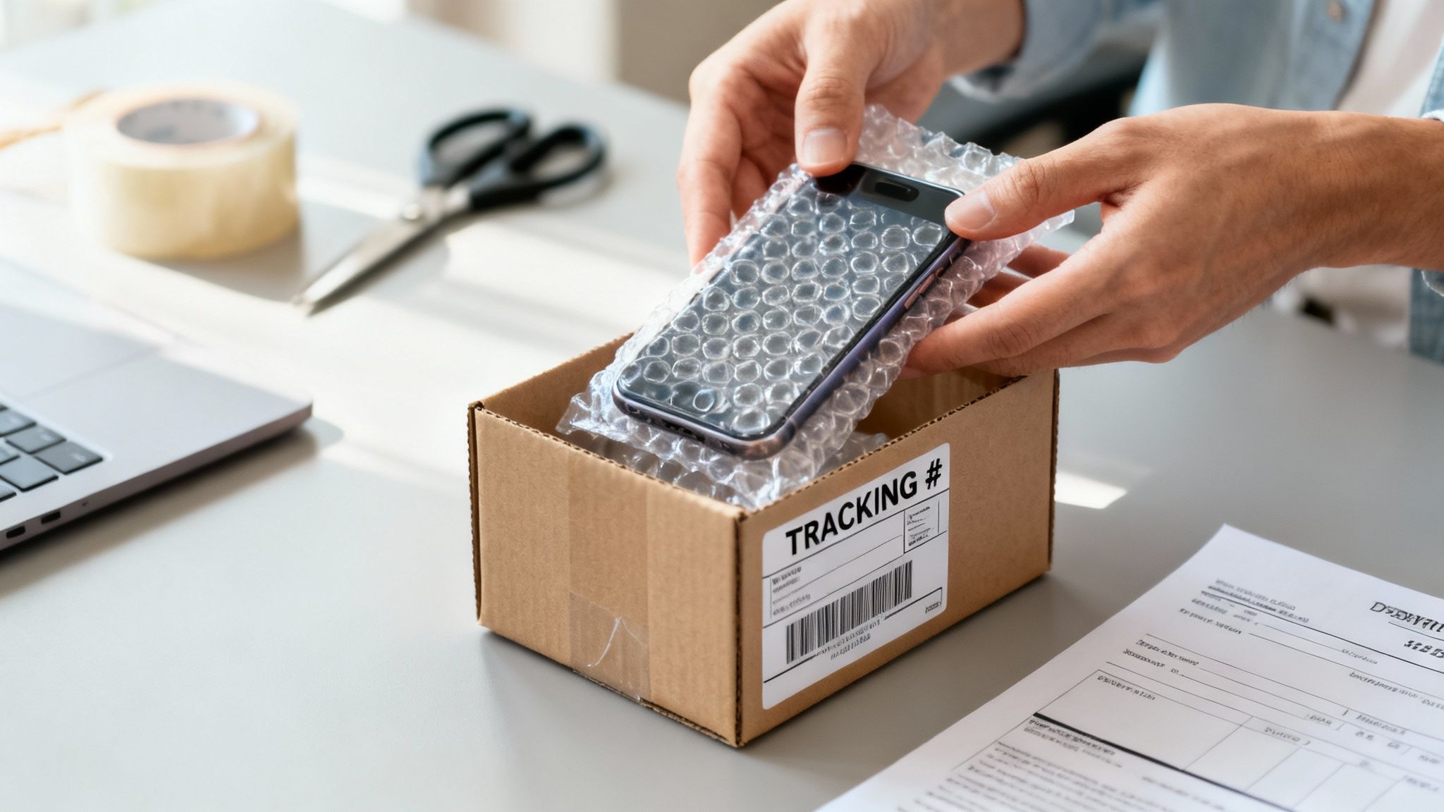 Securely packaged phone